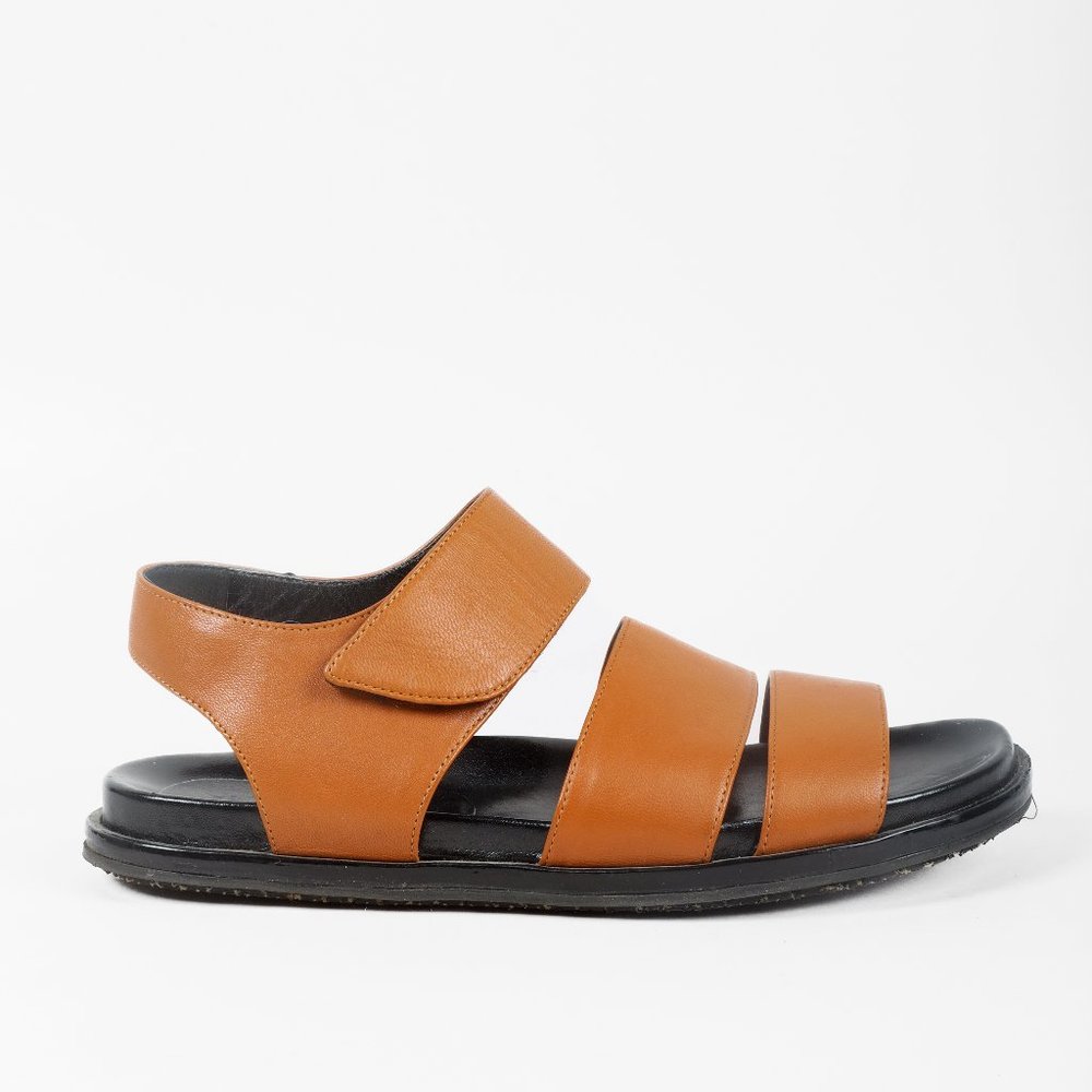 Marni Fussbett Brown Leather Sandals